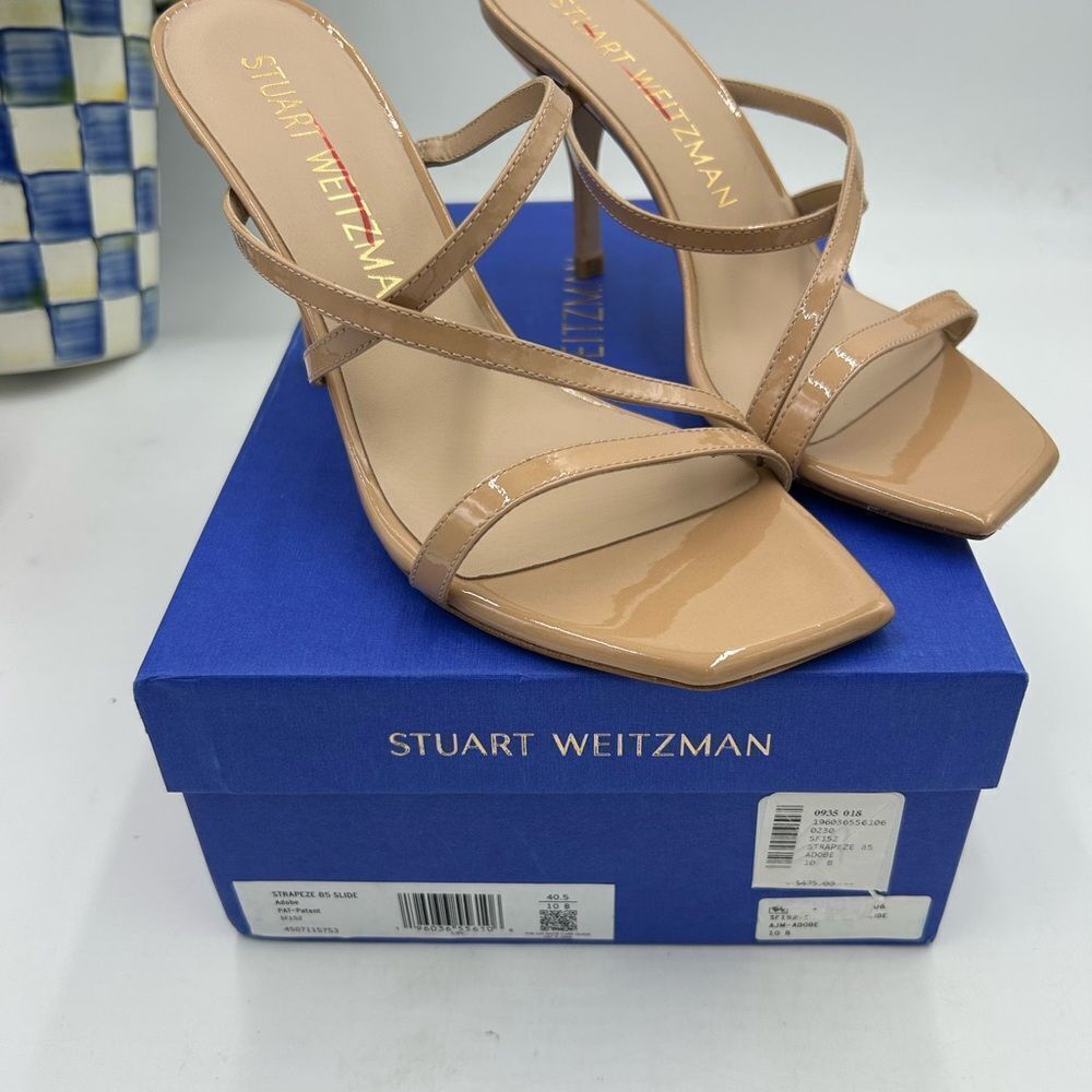 Women's Stuart Weitzman, Patent , Leather, sandals size 10 made in Spain